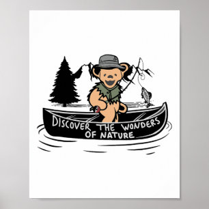 Entdecken Sie die Wunder der Natur Angeln Wandern  Poster
