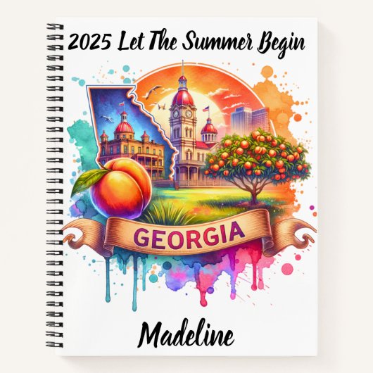 Entdecken Sie Georgiens landschaftliche Obstgärten Notizblock (Vorderseite)