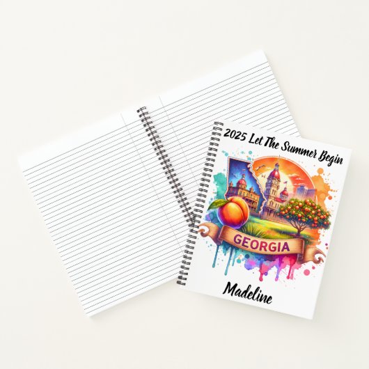 Entdecken Sie Georgiens landschaftliche Obstgärten Notizblock (Innenseite)