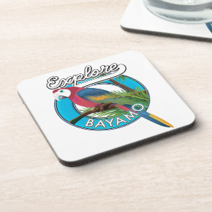 Entdecken Sie Hawaii Retro-Logo Keramikfliesen-Get Getränkeuntersetzer