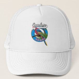 Entdecken Sie Hawaii Retro-Logo Truckerkappe