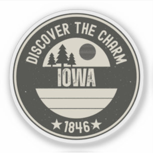 Entdecken Sie Iowa - Designs für jede Lover Aufkleber