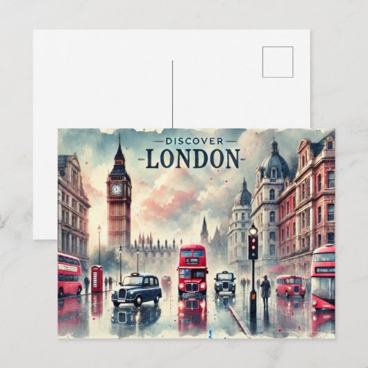 "Entdecken Sie London" Postkarte (Vorne/Hinten)
