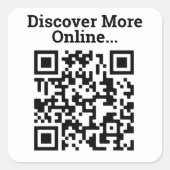 Entdecken Sie mehr Online-QR-Code-Design Quadratischer Aufkleber (Vorderseite)