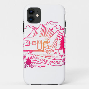 Entdecken Sie mehr Rosa Camper Van Mountain Nature Case-Mate iPhone Hülle