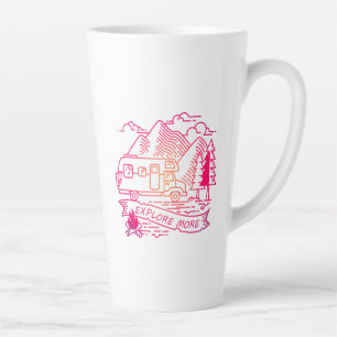 Entdecken Sie mehr Rosa Camper Van Mountain Nature Milchtasse