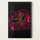 Entdecken Sie mehr Rosa Camper Van Mountain Nature Planer (Rückseite)