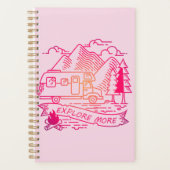 Entdecken Sie mehr Rosa Camper Van Mountain Nature Planer (Vorderseite)