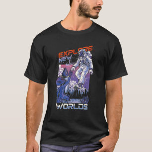 Entdecken Sie neue Welten Astronaut Alien Ufo Extr T-Shirt