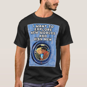 Entdecken Sie neue Welten & Kiss Men Gay T - Shirt