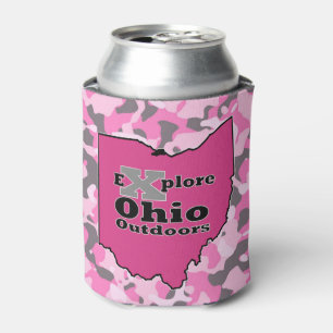 Entdecken Sie Ohio im Freien Pink Camouflage kann  Dosenkühler