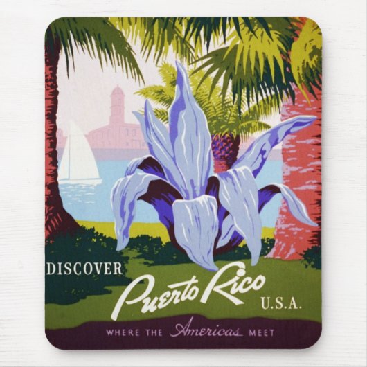 Entdecken Sie Puerto Rico Mousepad (Vorne)