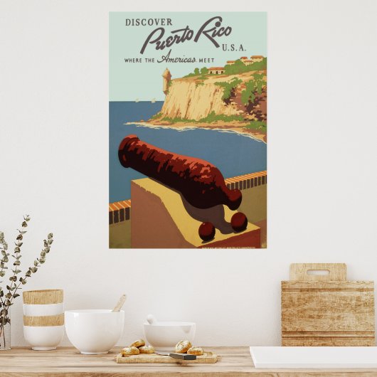 Entdecken Sie Puerto Rico Poster (Küche)