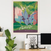 Entdecken Sie Puerto Rico USA | Vintage Travel Poster (Heimbüro)