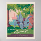 Entdecken Sie Puerto Rico USA | Vintage Travel Poster (Vorne)