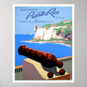 Entdecken Sie Puerto Rico WPA 1940 Poster