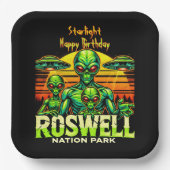 Entdecken Sie Roswell's UFO Hotspot noch heute! Pappteller (Vorderseite)