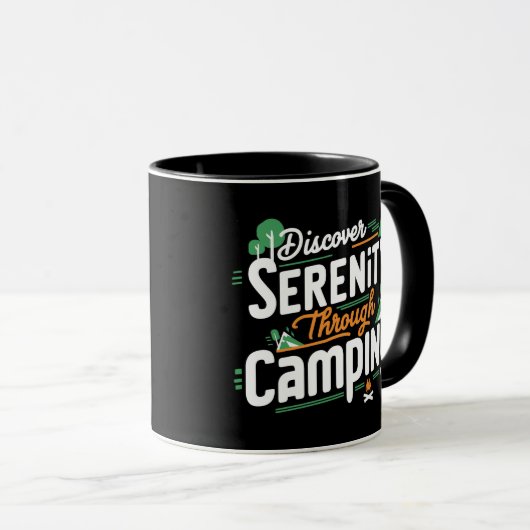 Entdecken Sie Ruhe durch Camping Tasse (VorderseiteRechts)