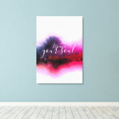 "ENTDECKEN SIE SICH SELBST" HIBISKUS ABSTRAKT LEINWANDDRUCK (Insitu (Holzboden))