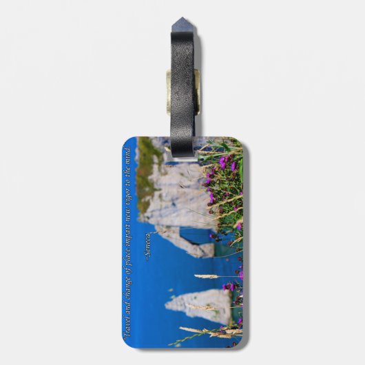 Entdecken Sie. Träume. Gepäckmarke entdecken Gepäckanhänger (Rückseite vertikal)