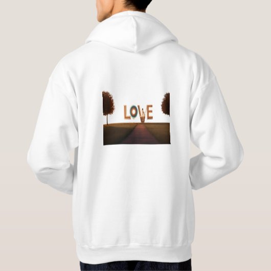Entdecken Sie unser Minimalistisches Typografy Art Hoodie (Rückseite)