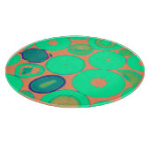 Entdecken Sie unsere stilvollen grünen Muster Kuns Schneidebrett (Ecke)