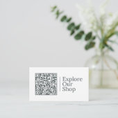 Entdecken Sie unseren Shop | Anpassbarer QR-Code u Visitenkarte (Stehend Vorderseite)