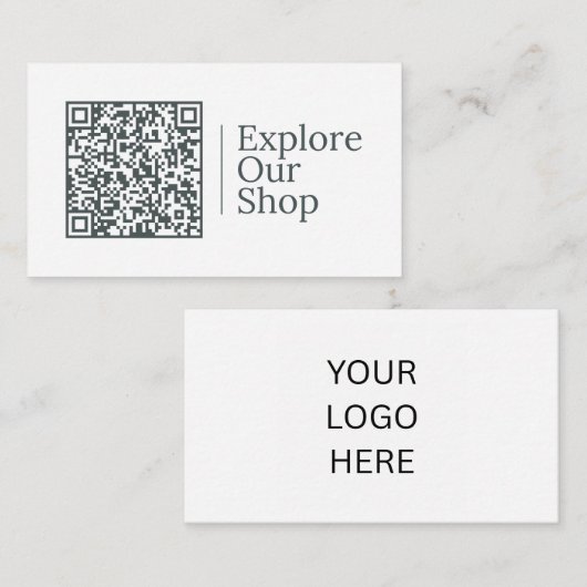 Entdecken Sie unseren Shop | Anpassbarer QR-Code u Visitenkarte (Vorne/Hinten)