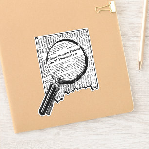 Entdecken Sie verborgene Wunder - Vintages Glass Aufkleber