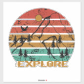 Entdecken Sie Vintag draußen Aufkleber (Blatt)