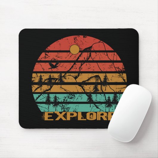 Entdecken Sie Vintag draußen Mousepad (Mit Mouse)