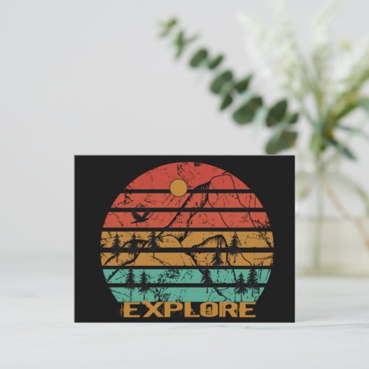 Entdecken Sie Vintag draußen Postkarte (Stehend Vorderseite)