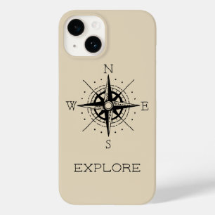 Entdecken Sie Vintage-Kompass Reise Thema Case-Mate iPhone 14 Hülle
