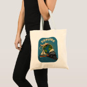 Entdecken Sie Welt Vintage Design Tragetasche (Vorderseite (Produkt))