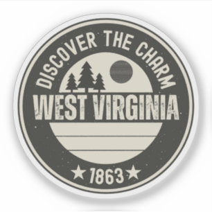Entdecken Sie West Virginia - Designs für jeden Li Aufkleber