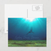 Entdecken, träumen, entdecken - Schnorcheln Postkarte (Vorne/Hinten)