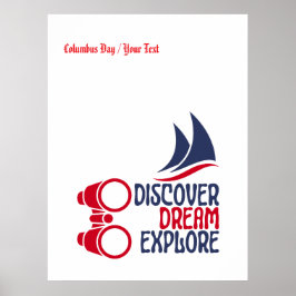 Entdecken träumen erforschen editierbar poster