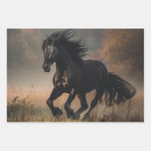 Entdeckende Pferde im Wilden Gallop im Freien Geschenkpapier Set (Vorderseite 2)