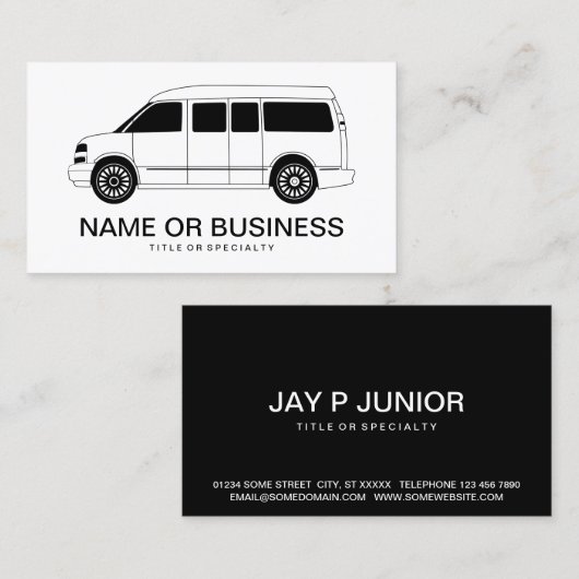 Entdecker Campervan Visitenkarte (Vorne/Hinten)