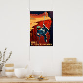 Entdecker Wollte auf der Reise nach Mars, Reisen Poster (Küche)