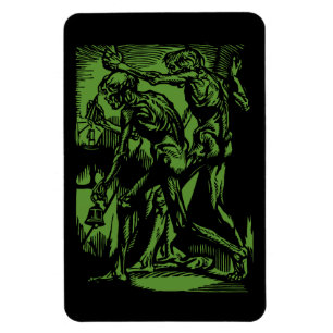 Entdeckte Schrecken toter Bergleute zu Halloween Magnet