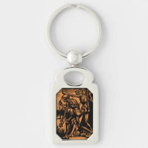 Entdeckte Schrecken toter Bergleute zu Halloween Schlüsselanhänger