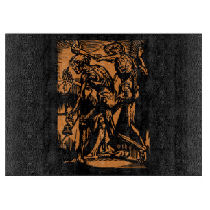 Entdeckte Schrecken toter Bergleute zu Halloween Schneidebrett