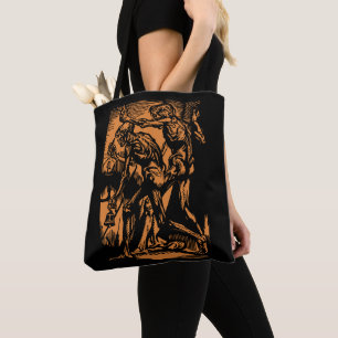 Entdeckte Schrecken toter Bergleute zu Halloween Tasche