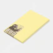 Entdeckter Spaß der Chemie Affe Post-it Klebezettel (angewinkelt)