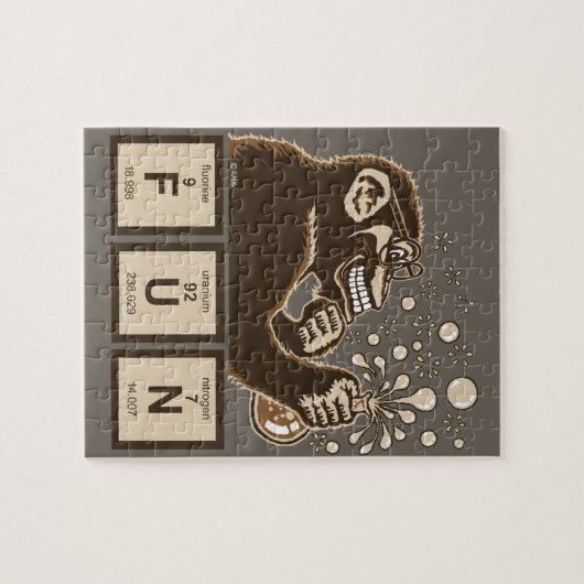 Entdeckter Spaß der Chemie Affe Puzzle (Horizontal)