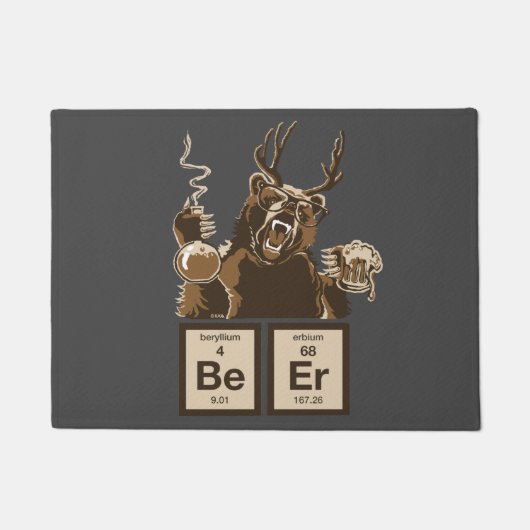 Entdecktes Bier der Chemie Bär Fußmatte (Vorderseite)