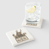 Entdecktes Bier der Chemie Bär Steinuntersetzer (Seitenansicht)