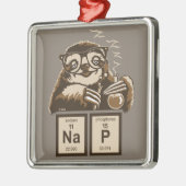 Entdecktes Nickerchen der Chemie Sloth Ornament Aus Metall (Links)