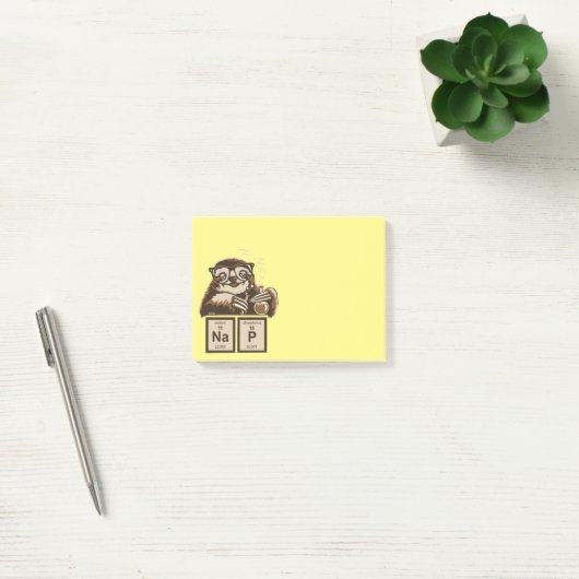 Entdecktes Nickerchen der Chemie Sloth Post-it Klebezettel (Büro)